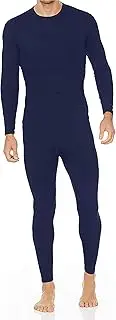 [LA Gear] 2-Pc Mens Thermal Underwear Set, Fleece Lined Performance Long Underwear Mens Base Layer Shirt & Long Johns