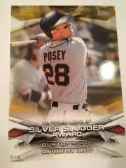 2018 Topps MLB Awards 5x7 Jumbo Buster Posey Giants 32 Gold 01/10