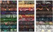 Australian Aboriginal Cotton Quilting Fabric pick design + size
