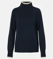 ['S Max Mara] 'S Max Mara Mantova wool and cashmere turtleneck sweater UK 4 black