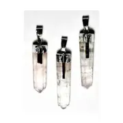 Rose Qtz W Tourmaline Pendant