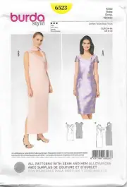 B266 BURDA 6523: DRESS SIZE 8-18 SEWING PATTERN