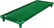 Acrimet Premium Stackable Nap Cot (Stainless Steel Tubes) (Green Cot - Green Feet) (1 Unit)