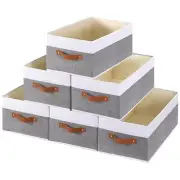 Storage Basket for Shelves, Closet Bin with Handles, 33×23×14 cm Open Foldabl...