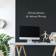 Going Places & Doing Things - White 7.5" x 25" Wall Art Decal Vinyl Sticker