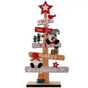 Christmas Tree Gnome Decorations for Home Tabletop Wooden Xmas Ornaments for ...