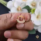 Septum Nose Ring in 14K Gold with Natural Diamond Clicker Daith Piercing earring