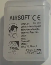 Airsoft Re-usable Ear Protection. Howard Leight By Sperian A Honeywell Co