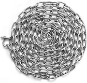 VEVOR Anchor Chain, 20' x 5/16" Stainless Steel 316 Anchor Chain, Boat Anchor Chain with 3/8" Galvanized Shackle and 12" Extended Anchor Lead Chain, Works with Different Anchors, Anchor Chain for b
