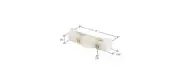 CRL G3173 3/8" Flat Edge Tandem Brass Window Roller with 2" Wide Housing