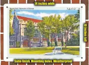 METAL SIGN - Illinois Postcard - Mandel Hall, University of Chicago