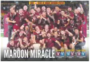 QLD MAROONS STATE OF ORIGIN CHAMPION TEAM POSTER,BARGAIN,FREE POST,NRL RUGBY,2