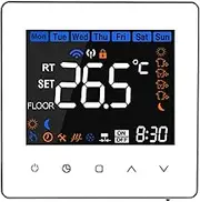 Daseeme Wi-Fi Smart tat 5A Digital Temperature Controller for Water Floor Heating APP Remote Control Voice Control Weekly Programmable Tats with LCD Touch Screen for Home Office 86x86mm