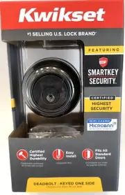 Kwikset Single Cylinder Deadbolt SmartKey & Microban Venetian Bronze 99800-122
