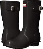 [HUNTER] Womens Original Short Rain Boot Black Matte 10, Black, 10