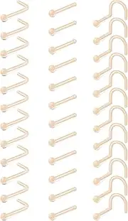 [LAURITAMI] Nose Piercing Nose Ring Nose Stud 20G 18G Acrylic Flexible Thin Nose Ring Plug Nose Piercing
