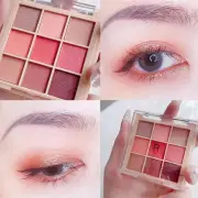 Eyeshadow Palette Matte Pearl Sequins Earth Color Nine Grid Square M2V3