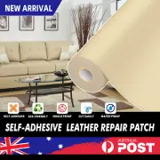 Beige Leather Repair Waterproof Upholstery Tape Strong Self Adhesive Patch A