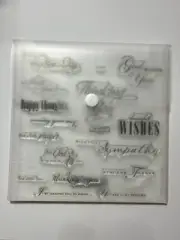 Close to My Heart CTMH-1464 CARD CHATTER SYMPATHY Clear Stamp set Sentiment