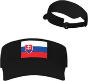 [Generic] National Emblem of Slovakia Sun Visor Hats Slovakian Sunscreen Visor Cap for Sport Beach Tennis Golf Running Hiking