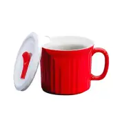 CorningWare Corning Ware 20-ounce Red Meal Mug with Vented Lid New