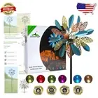 Eye-Catching 75-Inch Kinetic Wind Spinner - Dual Direction with Solar Lights