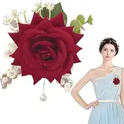 [Generic] Corsage Wristlet Band,Prom Wrist Corsage | Artificial Flower Elastic Accessory for Groom Bride Mothers Wedding Homecoming
