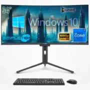 Aio All IN One I7 34 " Curved FHD Windows 10 8gb 240gb Gaming Desktop Editing PC