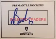 Will Brodie SIGNED Fremantle Dockers Card. AFL. Football Fyfe Serong