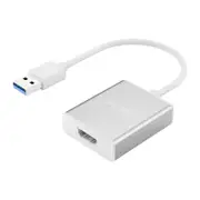[UTH-SV] 0.15cm USB 3.0 to HDMI Aluminum Adapter, Aluminum, Support 1920*1080P