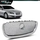Front Bumper Upper Grille Grill Mesh Silver Fit For 2012-2015 Jaguar XF XFR