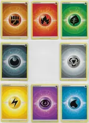POKEMON SWSH Brilliant Stars NM COMPLETE SET '22 Com Basic ENERGY CARDS Lot of 8