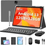 Android Tablet with Keyboard, 13 Tablet, 12(6+6)GB+128GB, 1TB Black