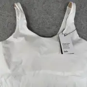 New Knix HiTouch Active Contour Tank Top Built in Bra XL White Athleteisure Yoga