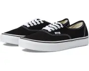 Vans Z2648 Mens Black Canvas Authentic Wide Skateboard Shoes Size 10 W