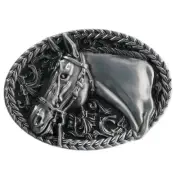 New CTM Engraved Horse Belt Buckle