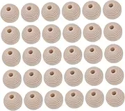TOKIDNY DIY Craft Beads Kit 100pcs Natural Wood Thread Beads for Jewelry Making Classroom Activities