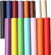 Picheng Solid PU Synthetic Faux Leather Sheets 15pcs/Set 8.2" x 11.8"Soft Leather Fabric Sheets Suitable for Making Bows, Leather Earrings, Hair Accessories DIY Projects (15 Colors)