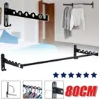 Extendable Clothes Rack Wall Mounted Garment Rack Hanging RodCloset Storage - AU