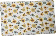 GOOHOCHY 1Pc Cotton Outdoor Ground Mat Lightweight Picnic Blanket for Camping Beach Travel Sunflower Design Water Resistant Portable Cushion for Pets