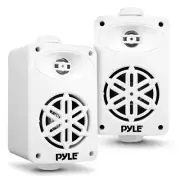 Pyle 3.5" 2-Way Indoor/Outdoor Speaker System 1/2" High Compliance Polymer