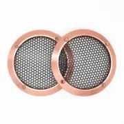 3.5" All-In-One Full Metal Speaker Cover Mesh Grills Car Audio DJ PA Rose Gold