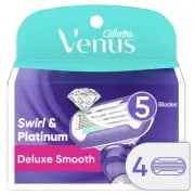 Gillette Venus Swirl Extra Smooth Women's Razor Blade Refill 4 Cartridges 2 Pack