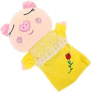 JOINPAYA Cartoon Pig Hand Puppet Soft Plush Animal Puppet for Training and Interactive Play for Home School and Kindergarten