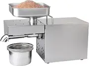 Automatic Oil Press Hot/Cold Oil Extraction Machine, 1500W Electric Oil Expeller Machine Stainless Steel 304 Press for Flaxseed Peanut Hemp Seeds Sesame Sunflower
