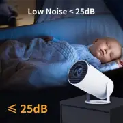Mini Projector For Android 11 Portable 2.4G+5G Wifi Bluetooth Home Theater HDMI.