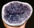 SUPERB AMETHYST CLUSTERS IN SEMI GEODE BASE # 1430
