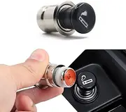 Car Cigarette Lighter, 12V Metal Plastic Construction Lighter Plug, Auto Replacement Accessories Pop-Out Car Cigarette Lighter Universal Fit for Most Vehicles with Standard 12 Volt Power Source