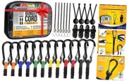 26-Piece Heavy Duty Bungee Cords with Carabiner Hooks and Carabiner Lock