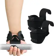 Xkimos 1 Pair Weight Lifting Hooks Straps,Thicken Heavy Duty Lifting Wrist Straps,Power Weight Lifting Grips,Pull Up Hooks, Gym Lifting Straps for Men & Women
